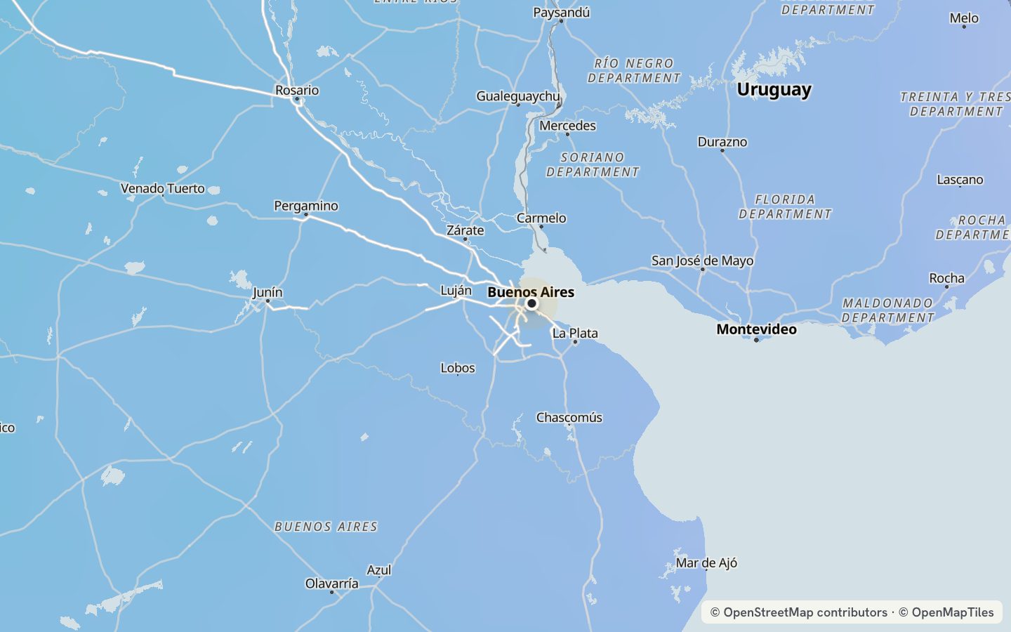 Comfort map around Buenos Aires: 47 just-right days a year