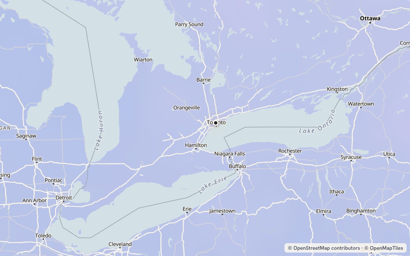 Comfort map around Toronto: 22 just-right days a year