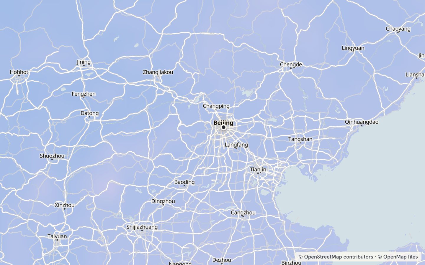 Comfort map around Beijing: 28 just-right days a year