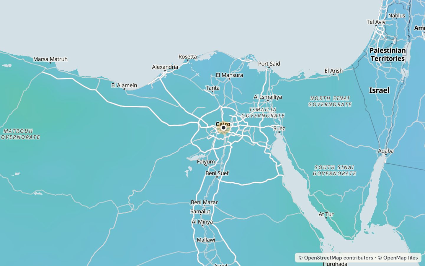 Comfort map around Cairo: 72 just-right days a year