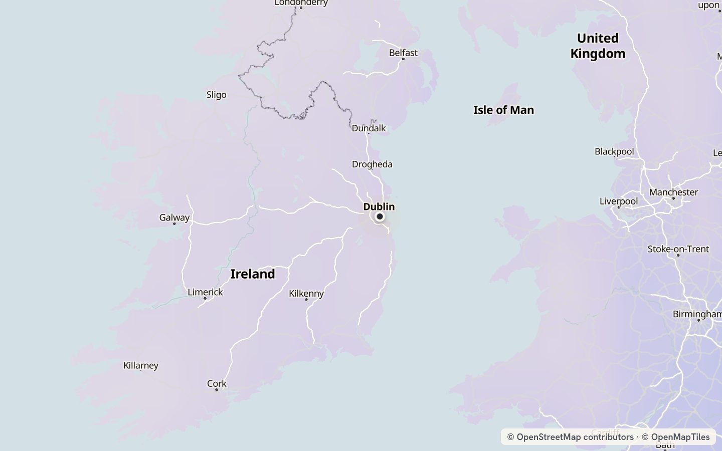 Comfort map around Dublin: 4 just-right days a year