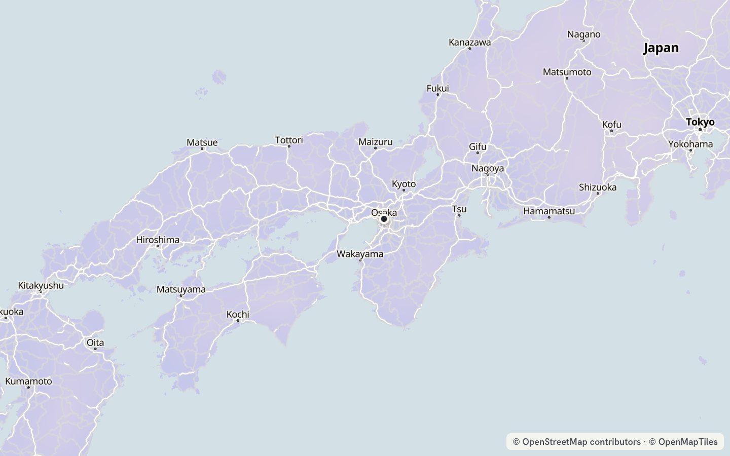 Comfort map around Osaka: 16 just-right days a year
