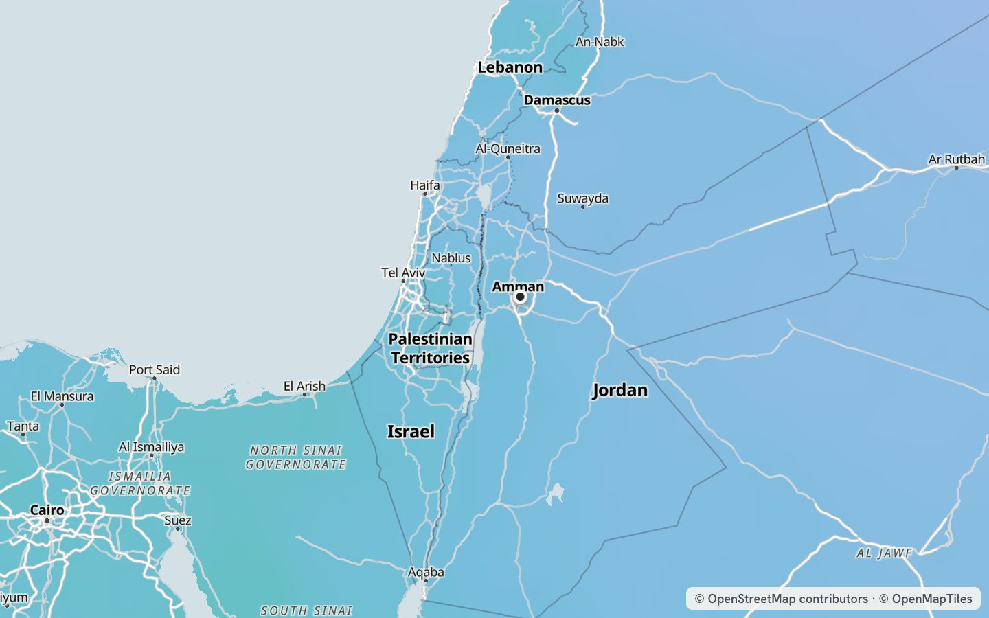 Comfort map around Amman: 58 just-right days a year