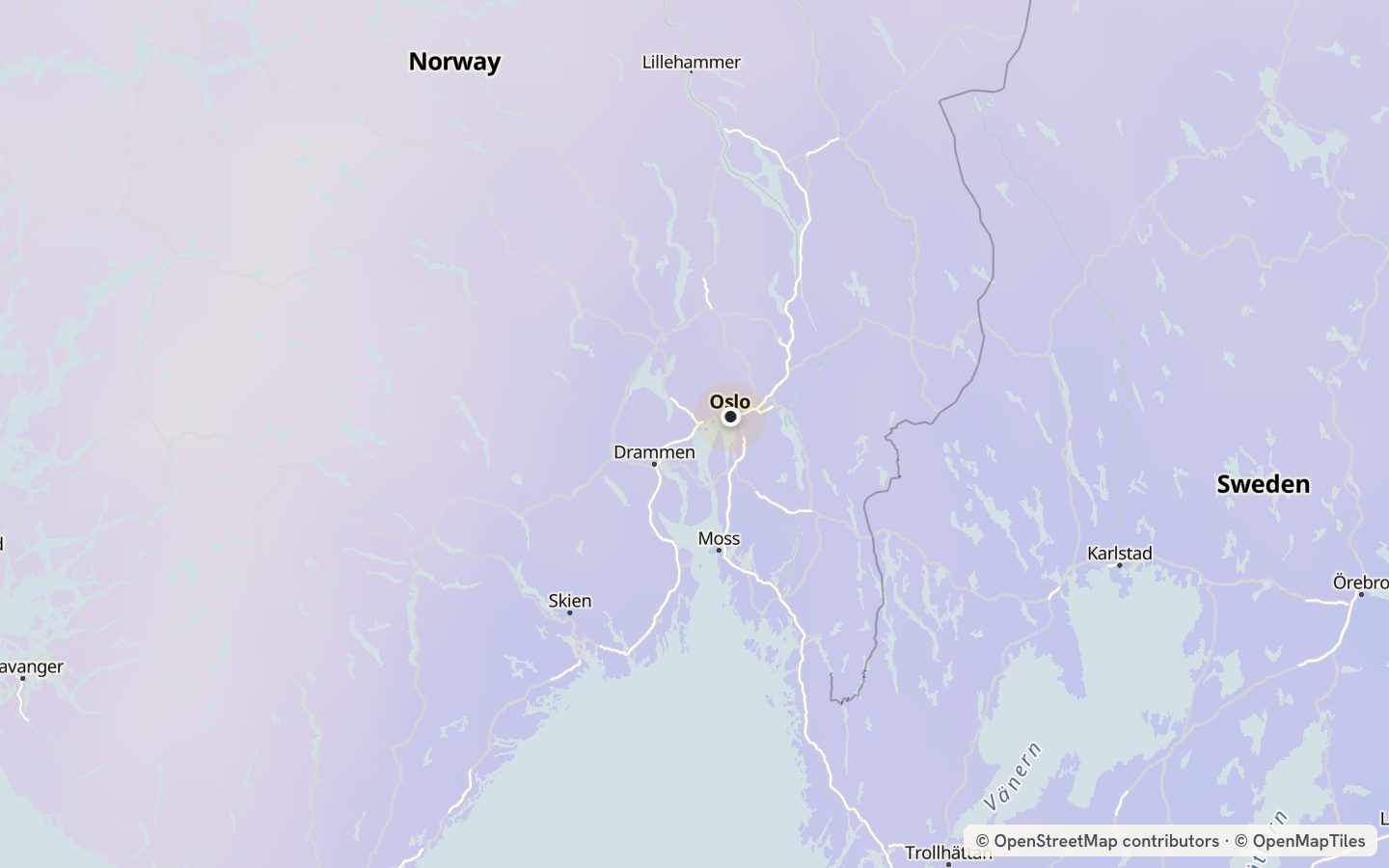 Comfort map around Oslo: 15 just-right days a year