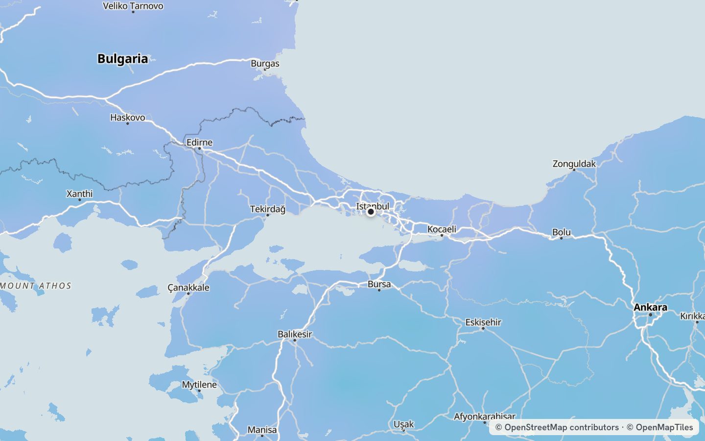 Comfort map around Istanbul: 38 just-right days a year