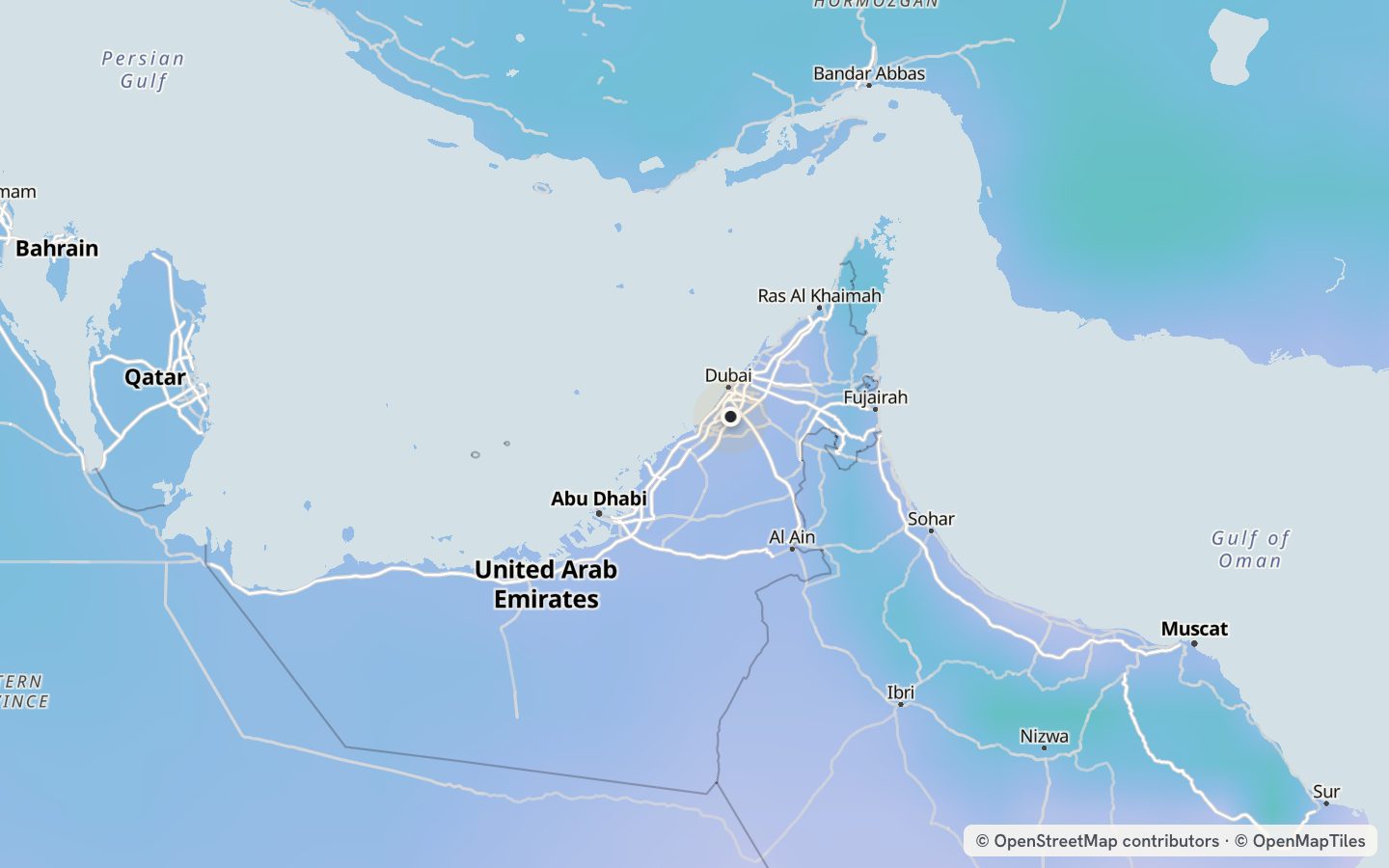 Comfort map around Dubai: 37 just-right days a year