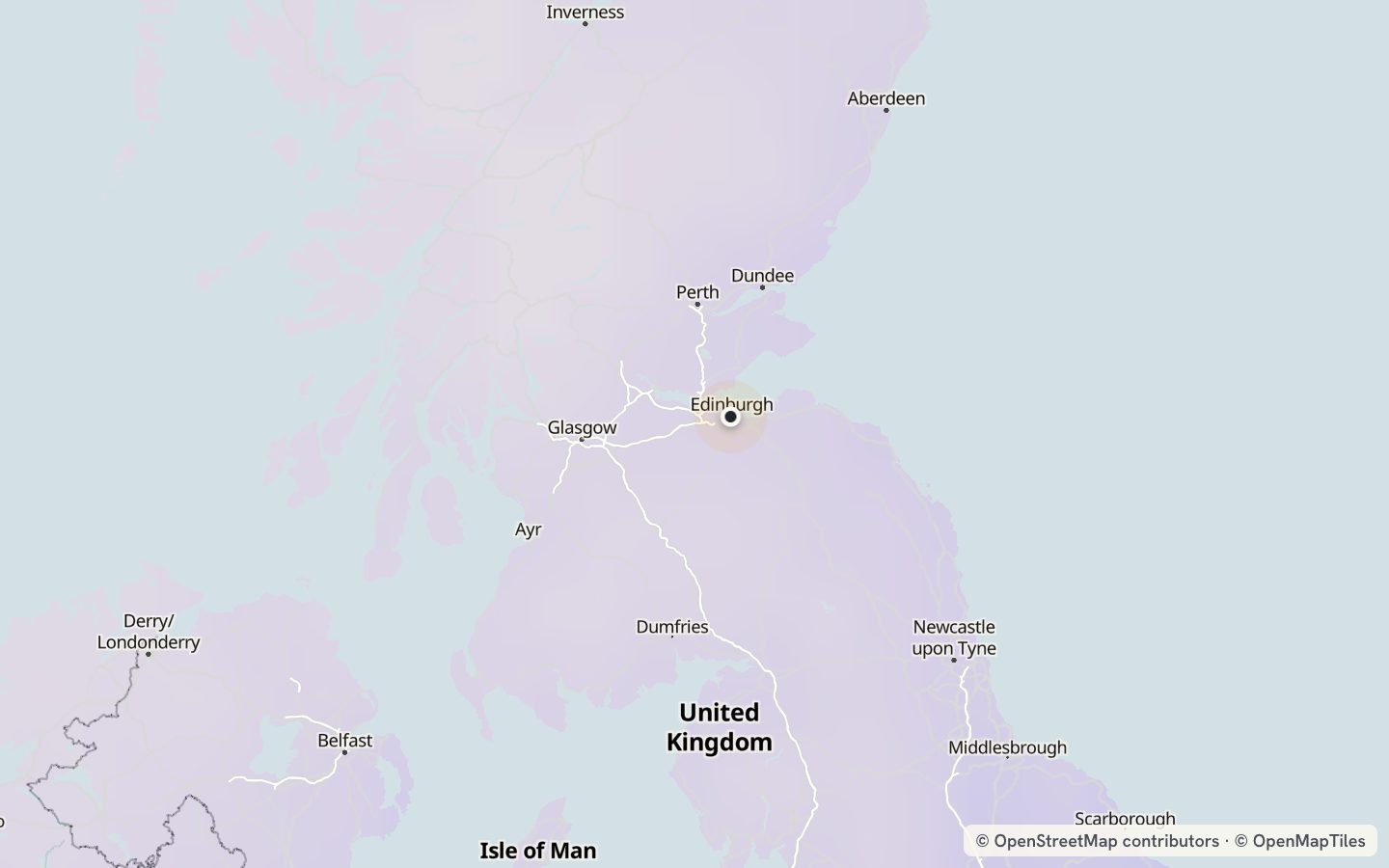 Comfort map around Edinburgh: 3 just-right days a year