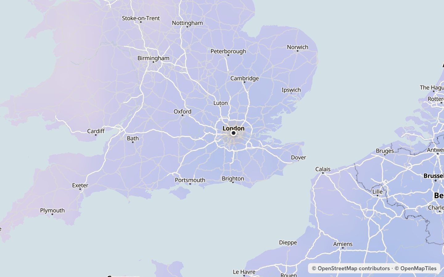 Comfort map around London: 27 just-right days a year