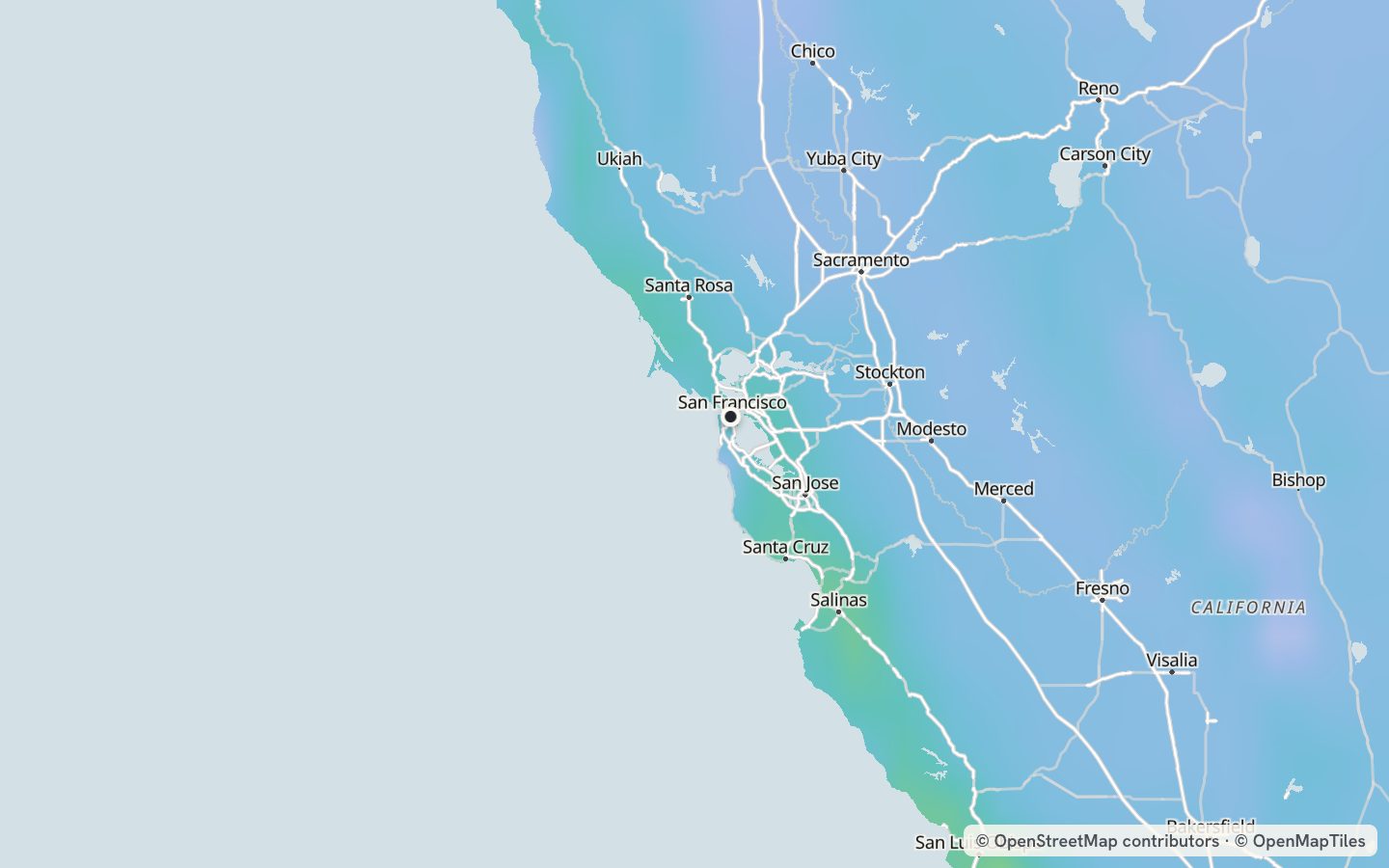 Comfort map around San Francisco: 89 just-right days a year
