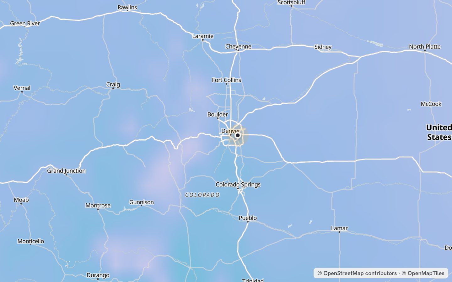 Comfort map around Aurora: 39 just-right days a year