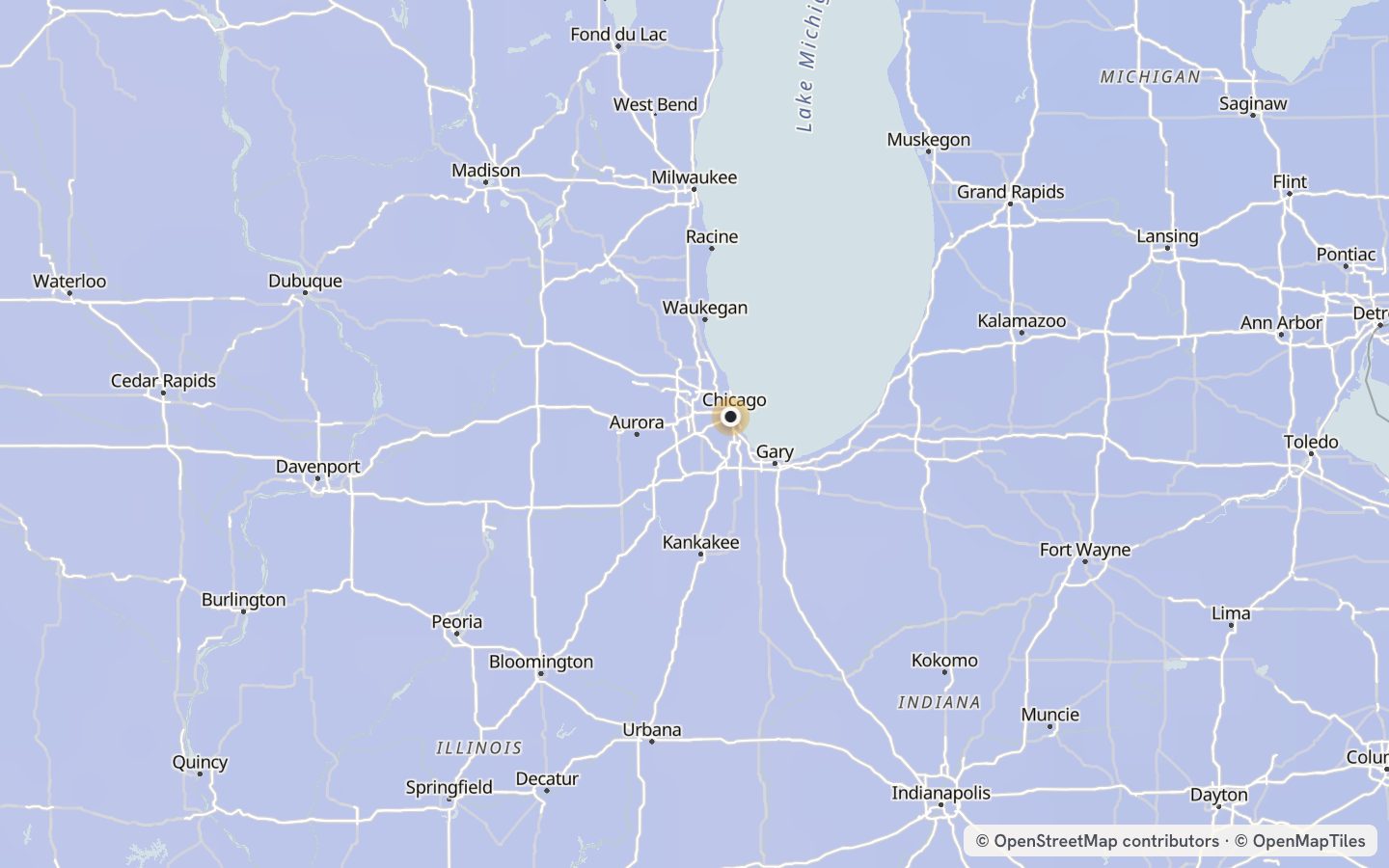 Comfort map around Chicago: 23 just-right days a year