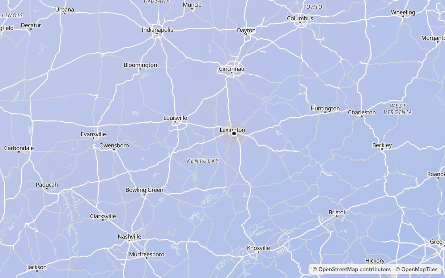 Comfort map around Lexington-Fayette: 24 just-right days a year