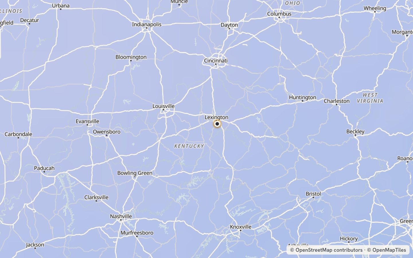 Comfort map around Lexington: 24 just-right days a year