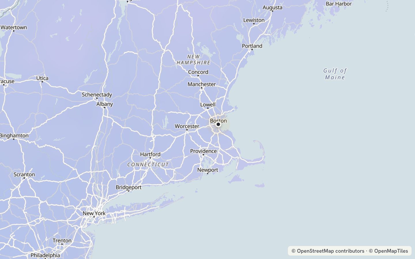 Comfort map around Boston: 23 just-right days a year