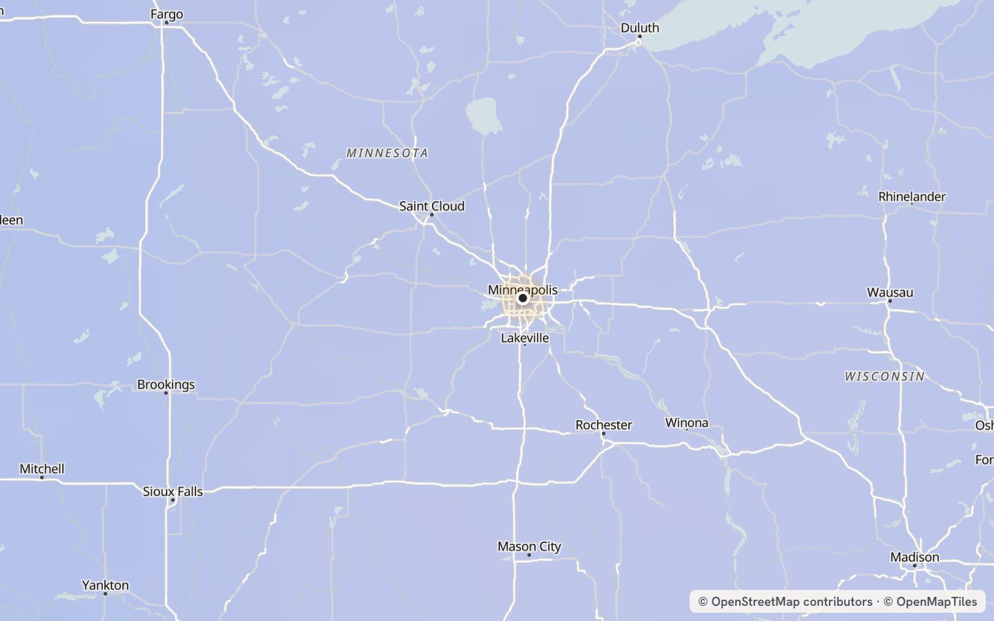 Comfort map around Minneapolis: 22 just-right days a year
