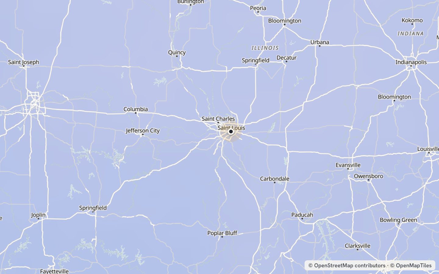 Comfort map around St. Louis: 23 just-right days a year