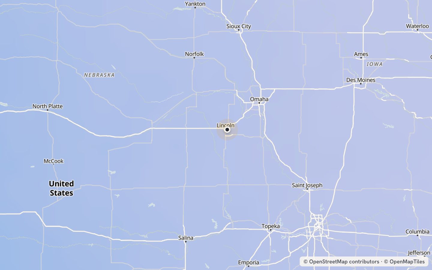 Comfort map around Lincoln: 26 just-right days a year