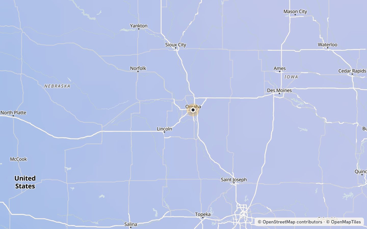 Comfort map around Omaha: 24 just-right days a year