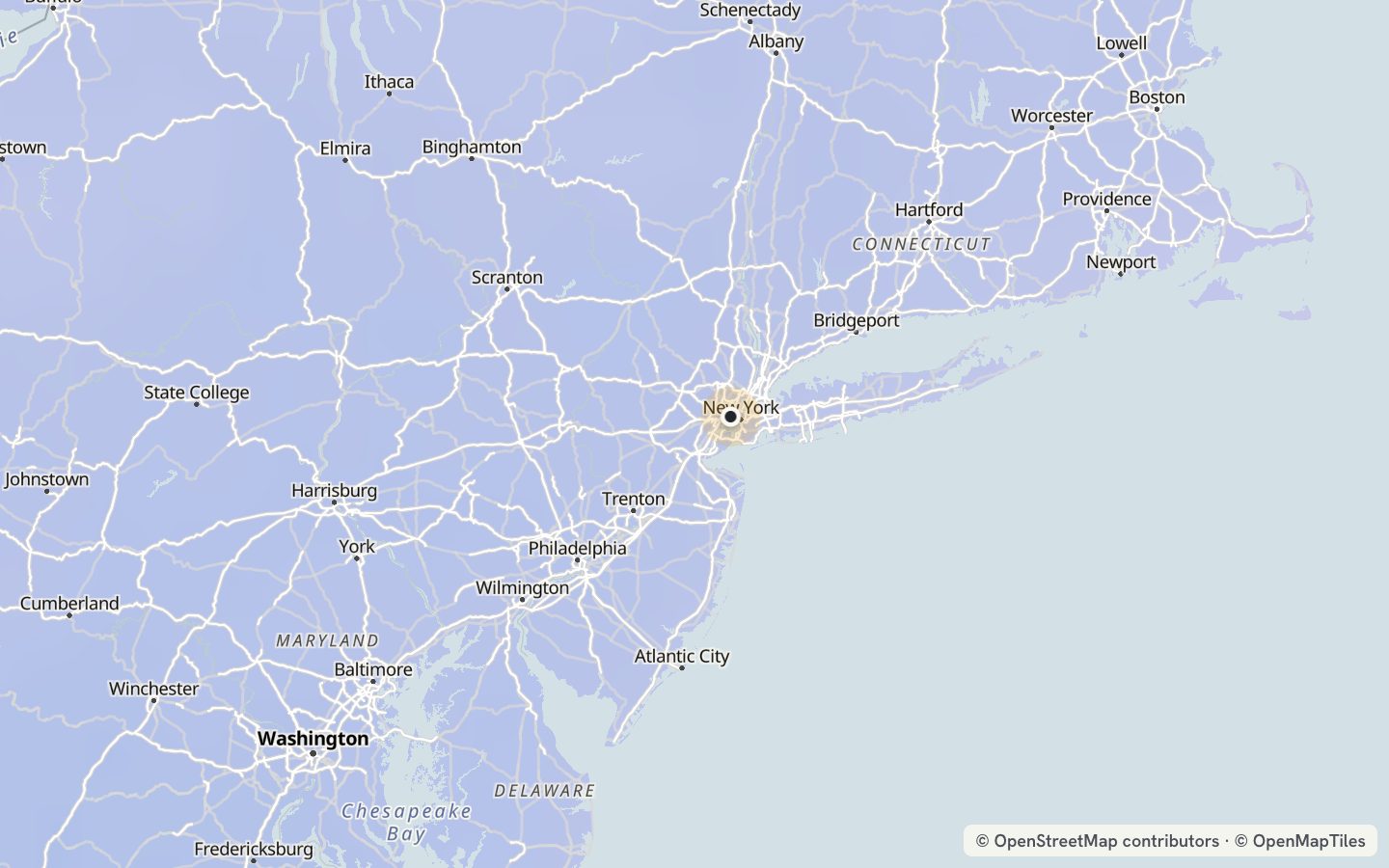 Comfort map around Jersey City: 24 just-right days a year