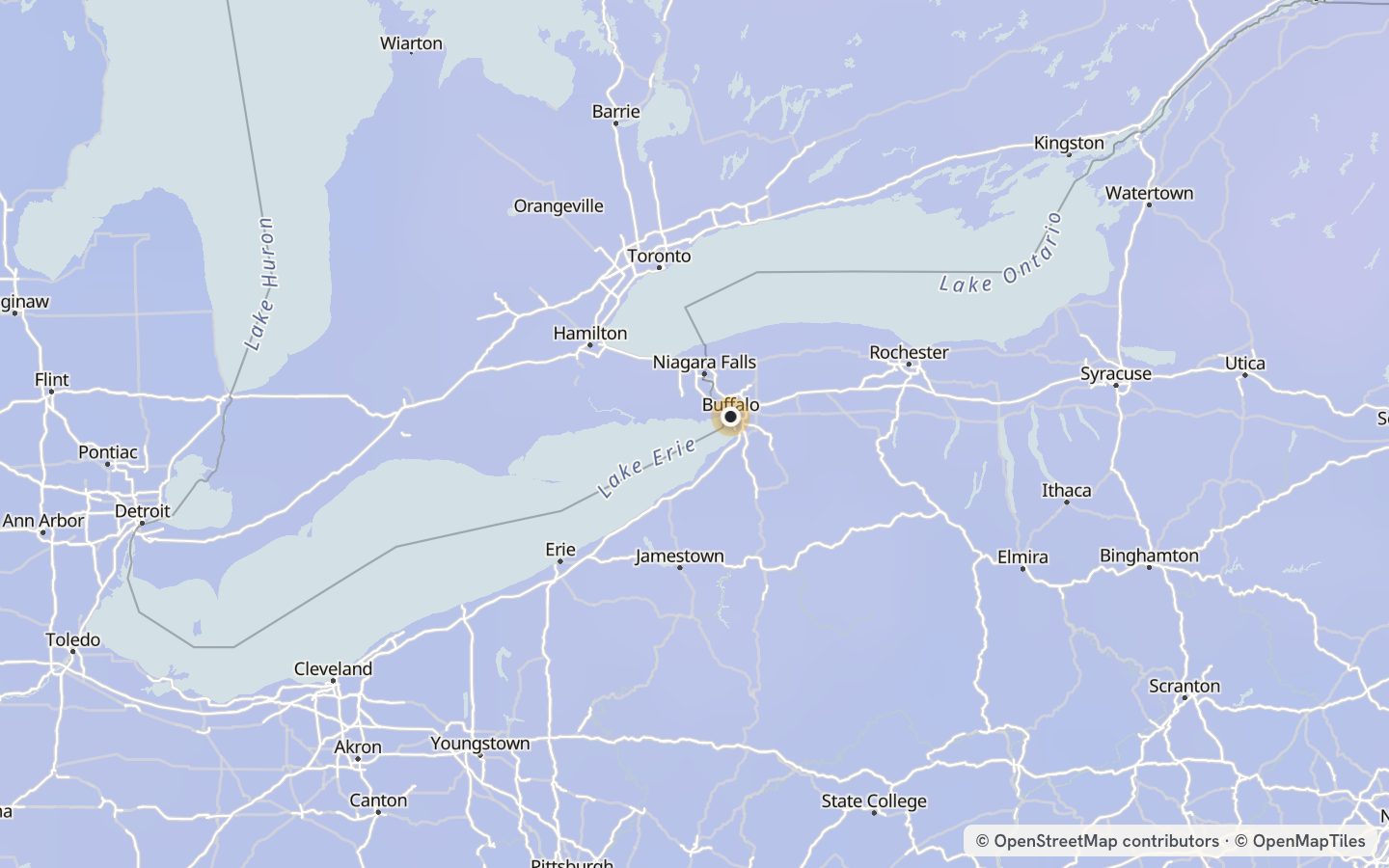 Comfort map around Buffalo: 24 just-right days a year