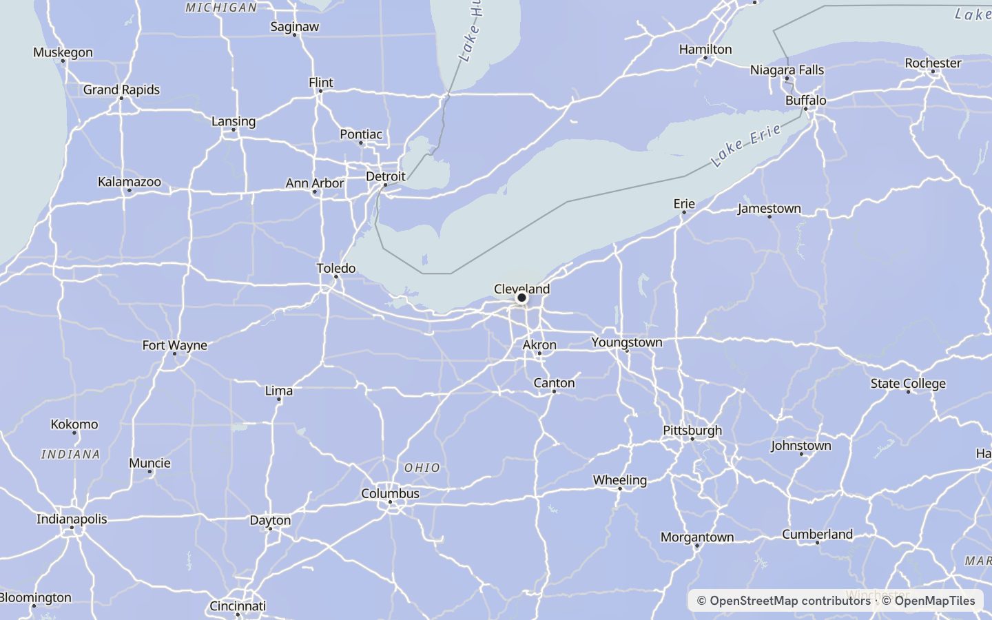 Comfort map around Cleveland: 24 just-right days a year