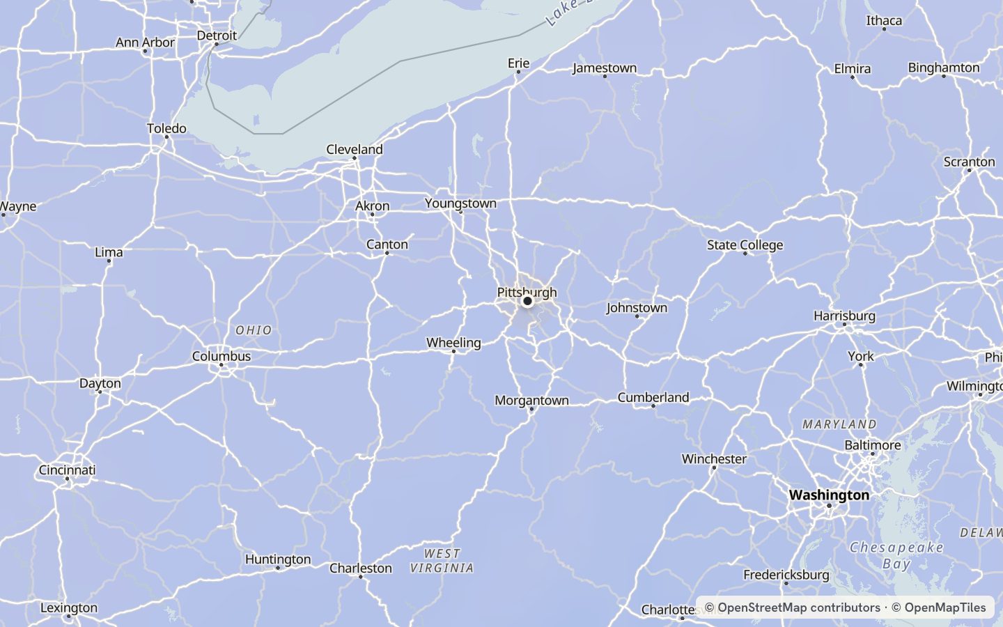 Comfort map around Pittsburgh: 25 just-right days a year