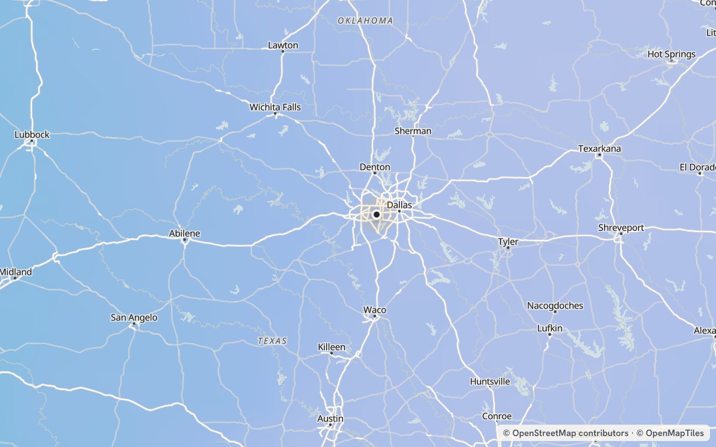 Comfort map around Arlington: 33 just-right days a year