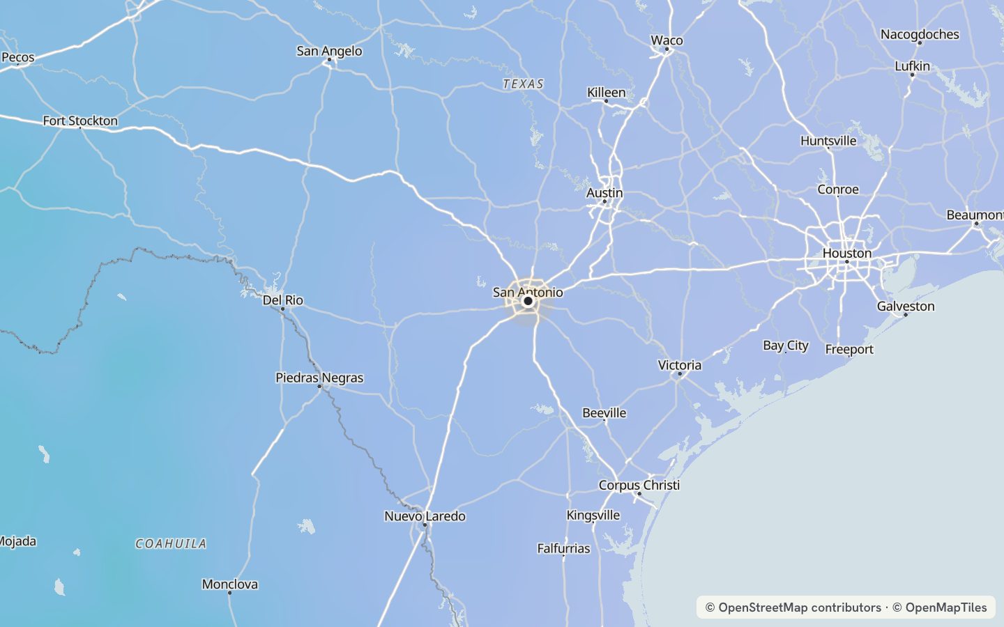 Comfort map around San Antonio: 33 just-right days a year