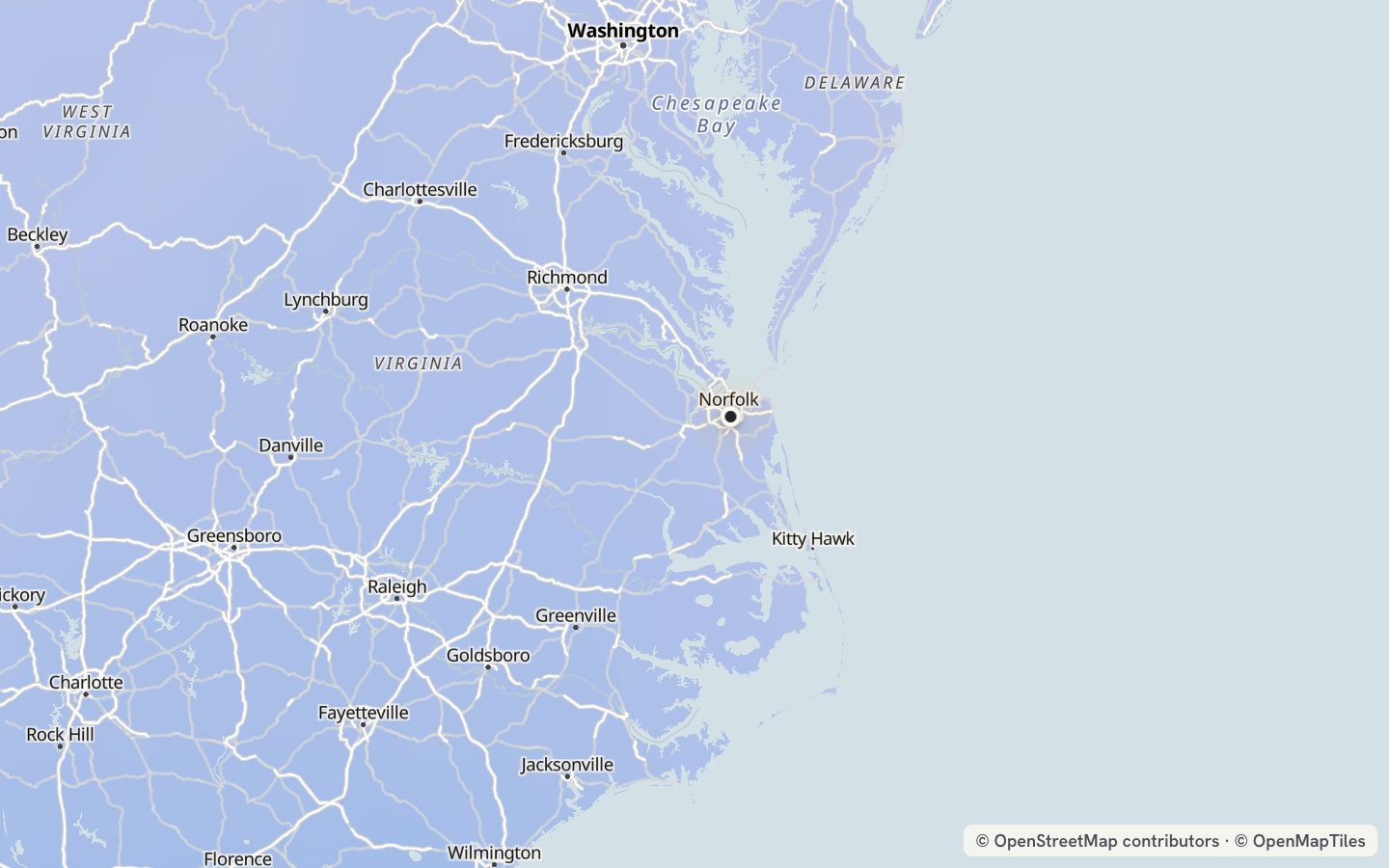 Comfort map around Chesapeake: 27 just-right days a year