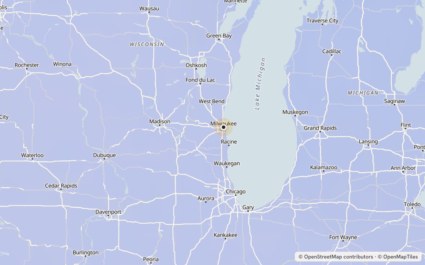 Comfort map around Milwaukee: 23 just-right days a year